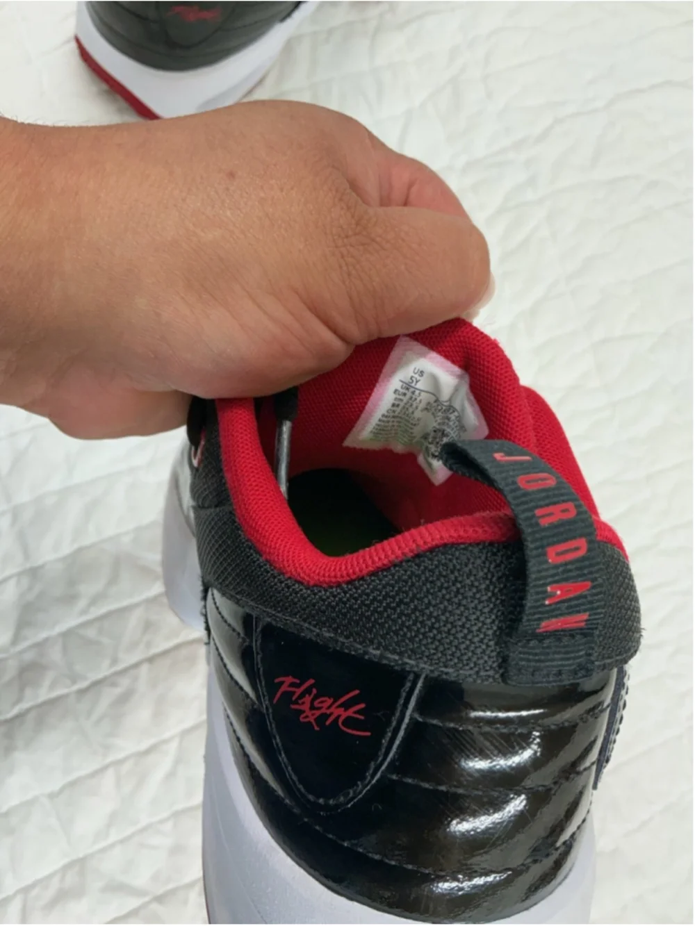 Jordan Kids Black Red Athletic Shoes